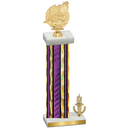 Accented Single Purple Glacier Victory Swimming Trophy