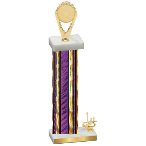 Accented Single Purple Glacier First Place Insert Trophy