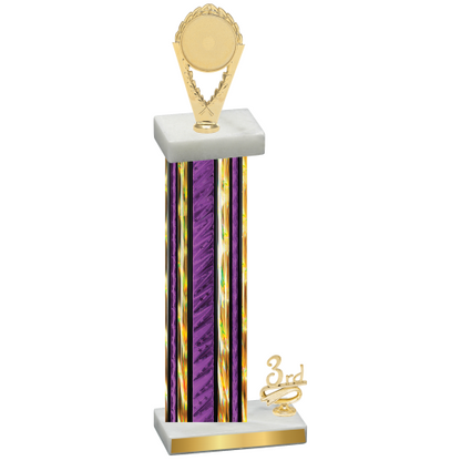 Accented Single Purple Glacier Third Place Insert Trophy