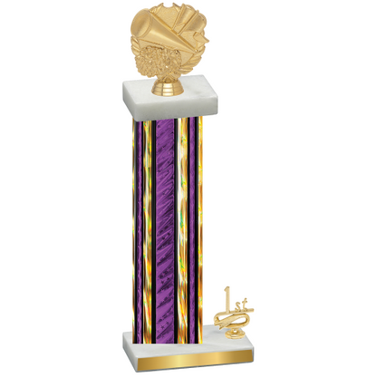 Accented Single Purple Glacier First Place Cheerleading Trophy