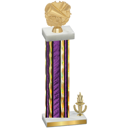 Accented Single Purple Glacier Victory Cheerleading Trophy