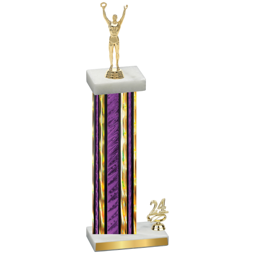 Accented Single Purple Glacier Year Victory Trophy