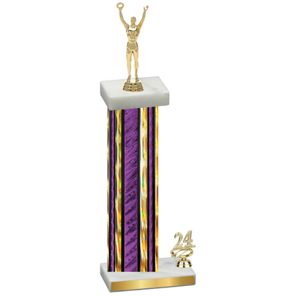 Accented Single Purple Glacier Year Victory Trophy