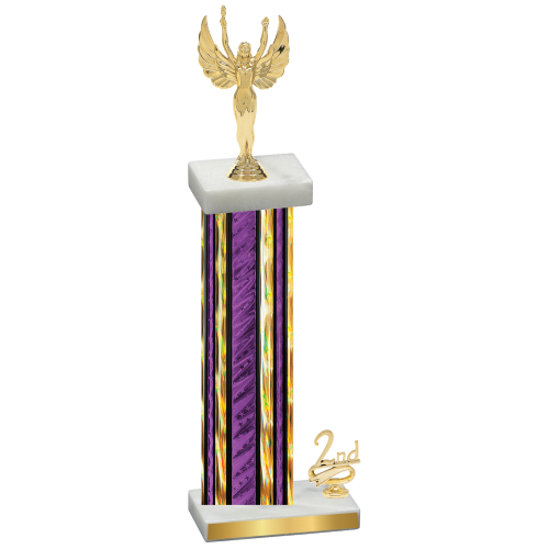 Accented Single Purple Glacier Second Place Victory Trophy