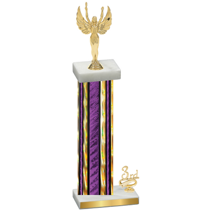 Accented Single Purple Glacier Third Place Victory Trophy