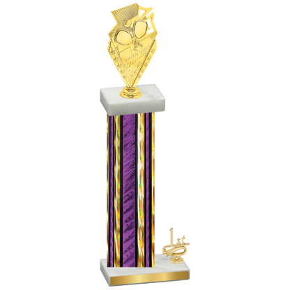 Accented Single Purple Glacier First Place Pickleball Trophy