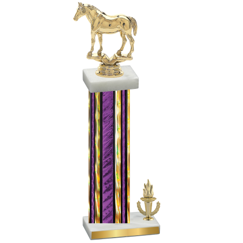 Accented Single Purple Glacier Victory Horses Trophy