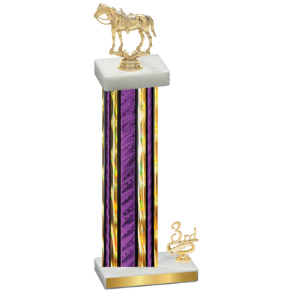 Accented Single Purple Glacier Third Place Horses Trophy