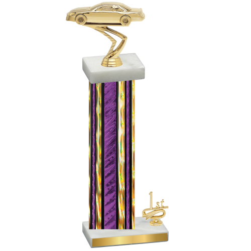 Accented Single Purple Glacier First Place Cars Trophy