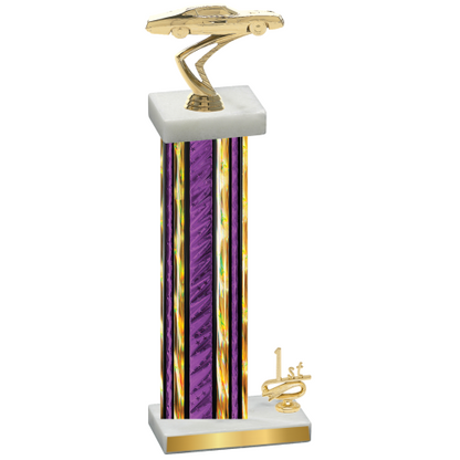 Accented Single Purple Glacier First Place Cars Trophy