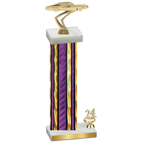 Accented Single Purple Glacier Year Cars Trophy