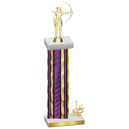 Accented Single Purple Glacier First Place Archery Trophy