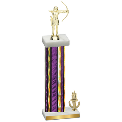 Accented Single Purple Glacier Victory Archery Trophy