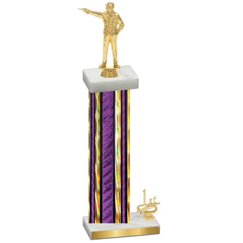 Accented Single Purple Glacier First Place Shooter Trophy