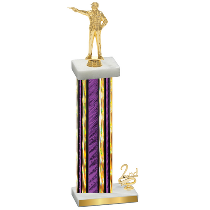 Accented Single Purple Glacier Second Place Shooter Trophy