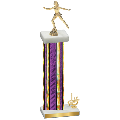 Accented Single Purple Glacier First Place Skater Trophy