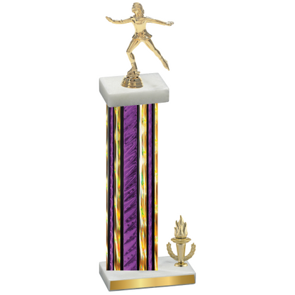 Accented Single Purple Glacier Victory Skater Trophy