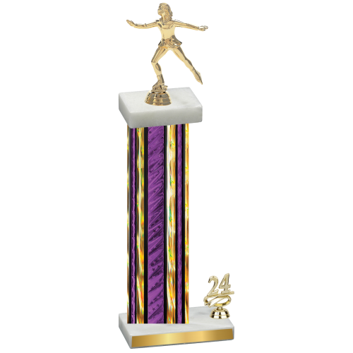 Accented Single Purple Glacier Year Skater Trophy