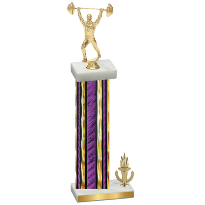 Accented Single Purple Glacier Victory Weights Trophy