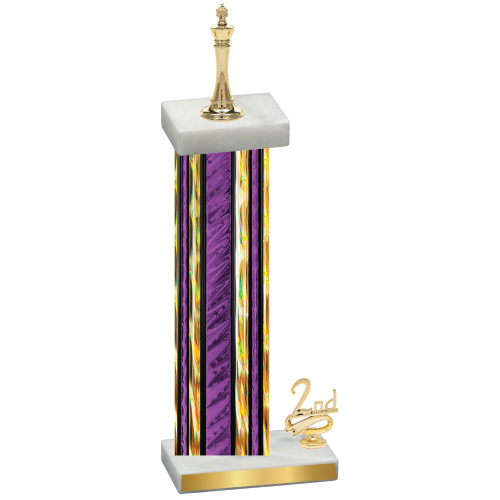 Accented Single Purple Glacier Second Place Chess Trophy