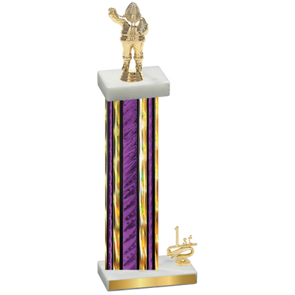 Accented Single Purple Glacier First Place Holiday Trophy