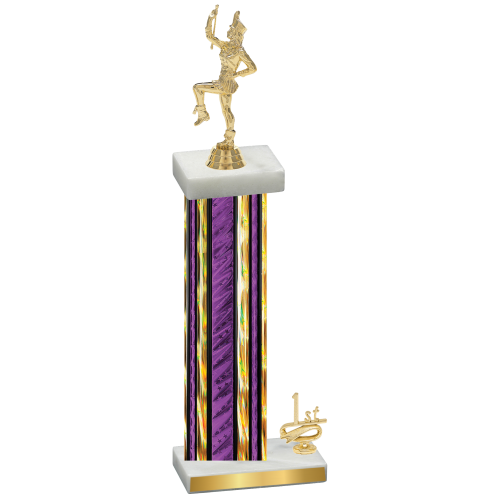 Accented Single Purple Glacier First Place Majorette Trophy