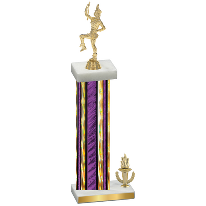 Accented Single Purple Glacier Victory Majorette Trophy