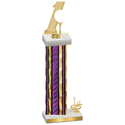 Accented Single Purple Glacier First Place Golf Trophy