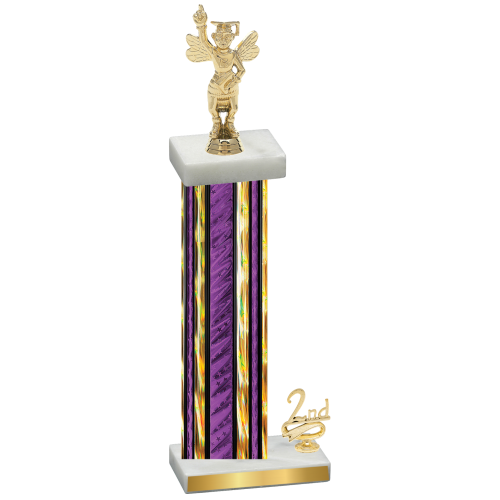 Accented Single Purple Glacier Second Place Academics Trophy