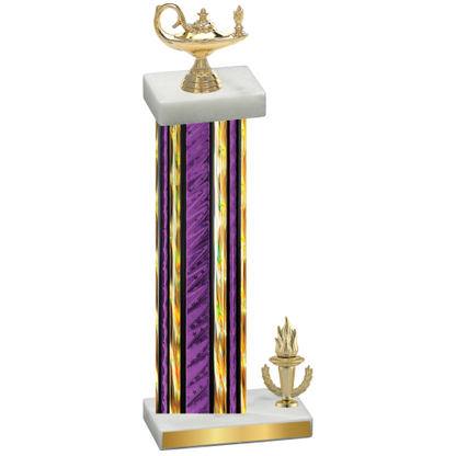 Accented Single Purple Glacier Victory Academics Trophy