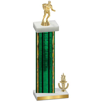 Accented Single Green Glacier Victory Rugby Trophy