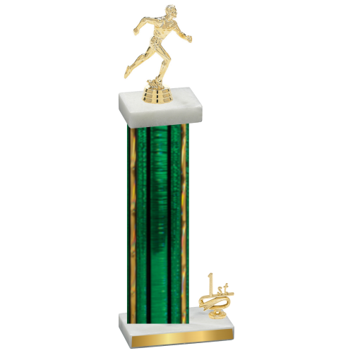 Accented Single Green Glacier First Place Running Trophy