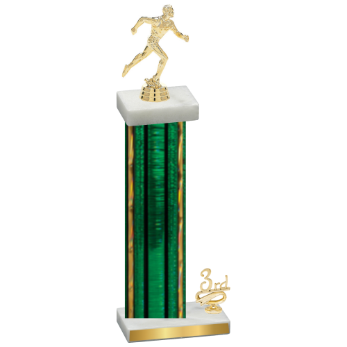 Accented Single Green Glacier Third Place Running Trophy