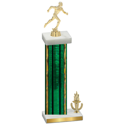 Accented Single Green Glacier Victory Running Trophy