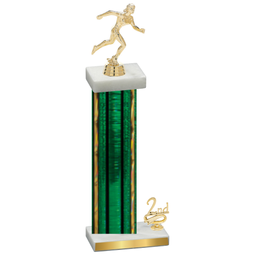 Accented Single Green Glacier Second Place Running Trophy