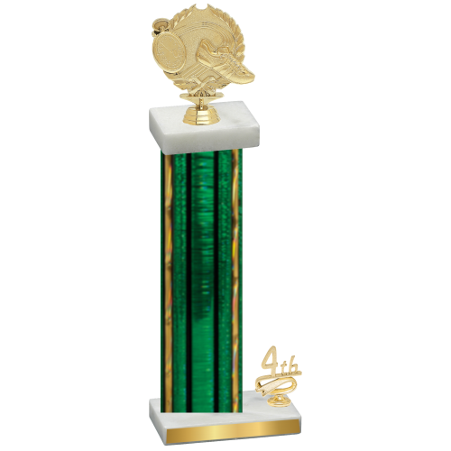 Accented Single Green Glacier Fourth Place Running Trophy