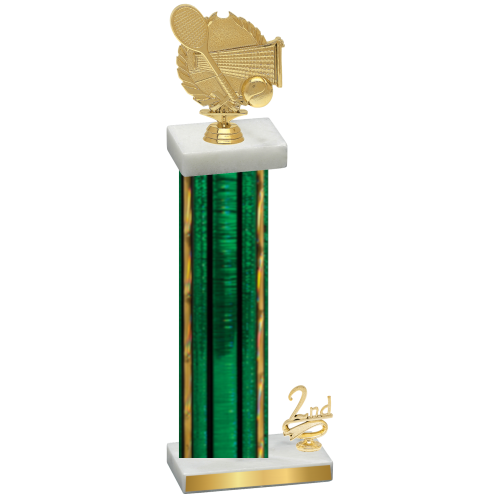 Accented Single Green Glacier Second Place Tennis Trophy