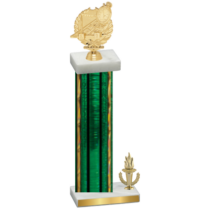 Accented Single Green Glacier Victory Swimming Trophy