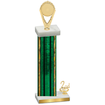 Accented Single Green Glacier Second Place Insert Trophy