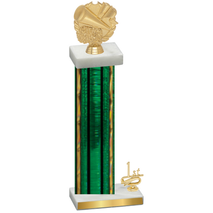 Accented Single Green Glacier First Place Cheerleading Trophy