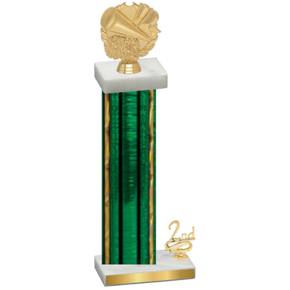 Accented Single Green Glacier Second Place Cheerleading Trophy