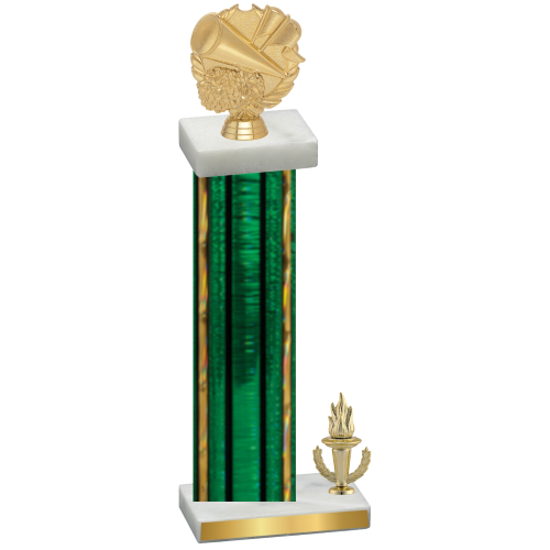 Accented Single Green Glacier Victory Cheerleading Trophy