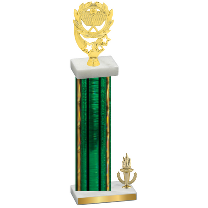 Accented Single Green Glacier Victory Pickleball Trophy