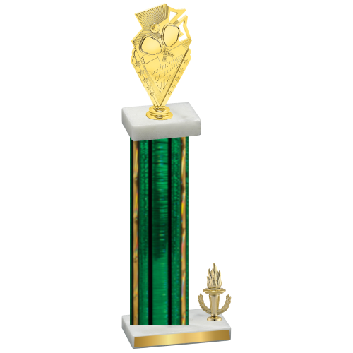 Accented Single Green Glacier Victory Pickleball Trophy