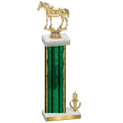 Accented Single Green Glacier Victory Horses Trophy