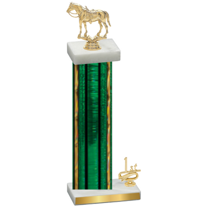 Accented Single Green Glacier First Place Horses Trophy