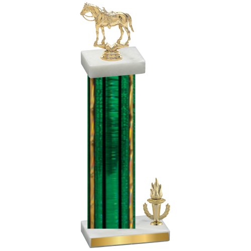 Accented Single Green Glacier Victory Horses Trophy