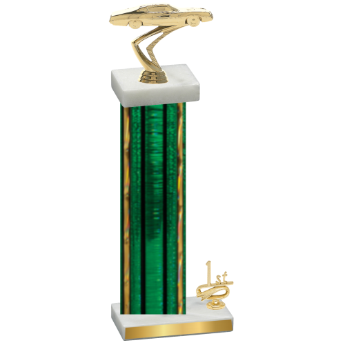 Accented Single Green Glacier First Place Cars Trophy