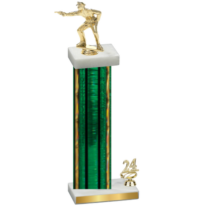 Accented Single Green Glacier Year Shooter Trophy