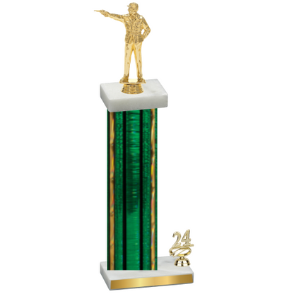 Accented Single Green Glacier Year Shooter Trophy